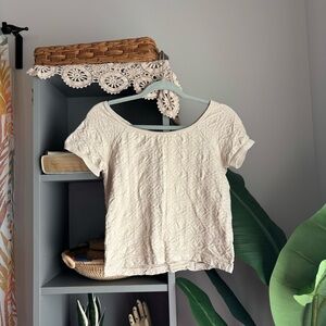 olive + oak floral seamless crop top